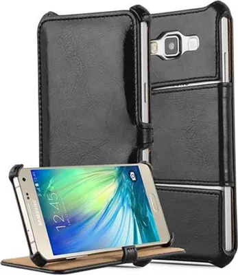 Produktbild von Cadorabo Schutzhülle für Samsung Galaxy A5 2015 Hülle in Schwarz Handyhülle Etui Case Cover Tasche