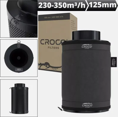Produktbild von Aktivkohlefilter CROCO Black Filter 230-350 m³/h Ø125 mm Aktiv Kohle Grow-Filter