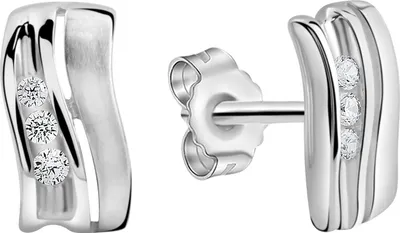 Produktbild von Zeeme Basic Ohrstecker 925/- Sterling Silber rhodiniert Zirkonia