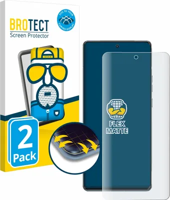Produktbild von 2x BROTECT Fullscreen Schutzfolie für Motorola Edge 40 Pro Displayschutz Folie Fullcover Matt Entspiegelungsfolie
