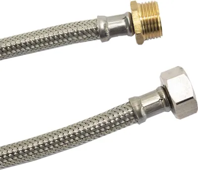 Produktbild von DN8 DVGW Panzerschlauch m. Edelstahlumflechtung 1/2" AG x 1/2" ÜM 2000 mm