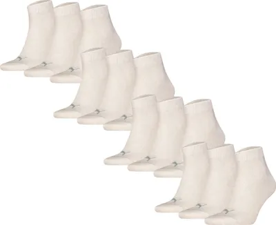 Produktbild von PUMA Uni Quartersocken, 12er Pack - Quarter Plain 12P, Logo, einfarbig Weiß (Oatmeal) 43-46