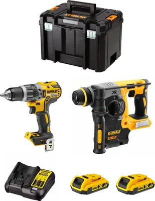 Immagine prodotto di DeWALT Kit DWK210 (DCD796 + DCH273 + 2 x 2,0 Ah + DCB107 + TSTAK VI)
