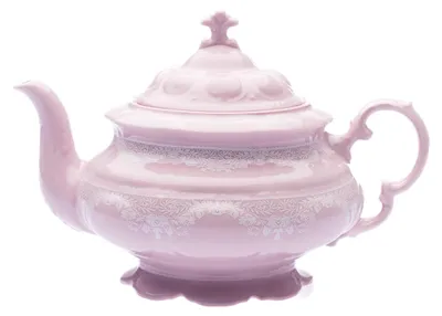 Image de Théière 1,5 l, porcelaine rose, Sonata, dentelle blanche, Leander