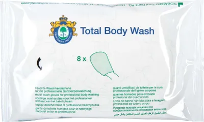 Produktbild von Noba Total Body Wash Feuchte Einmal-Waschhandschuhe ohne Alkohol (10 x 8 = 80 Tücher)