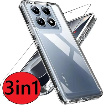 Produktbild von 2X Schutzglas + Hülle für Xiaomi 14T 5G Panzerfolie 9H Displayschutz Glas Case
