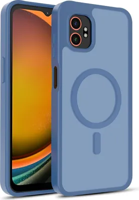 Obrázek produktu pro Magnetické pouzdro pro Samsung Galaxy XCover7 Pro, kompatibilní s MagSafe, matná průsvitná zadní strana, odolné proti nárazům Tmavě modrá