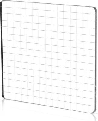 Produktbild von Acryl Stempelblock - Transparent mit Rasterlinien - 15x15cm