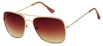 Gold-braune Piloten-Sonnenbrille mit UV400-Schutz