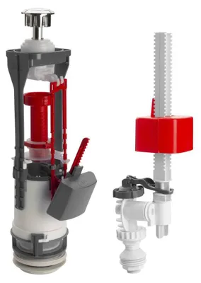 Produktbild von Spülgarnitur mit DUAL-Spülung, Bodenfüllung 1/2", Chrom