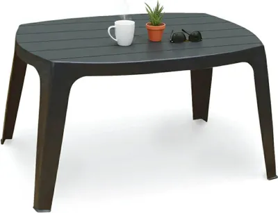 Immagine prodotto di Mclendon - Tavolino da Esterno, 76x49x43h cm Nero Antracite, 2 Posti  Italy