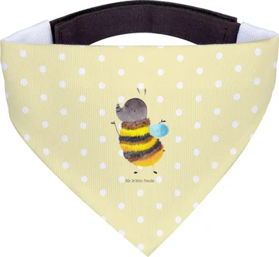 Produktbild von Mr. & Mrs. Panda Halstuch Hummel flauschig - Gelb Pastell - Geschenk, Hund, Biene, Natur, Hundehalstuch, Blume, Für Hunde, Schal, Lustige Sprüche, Tuch