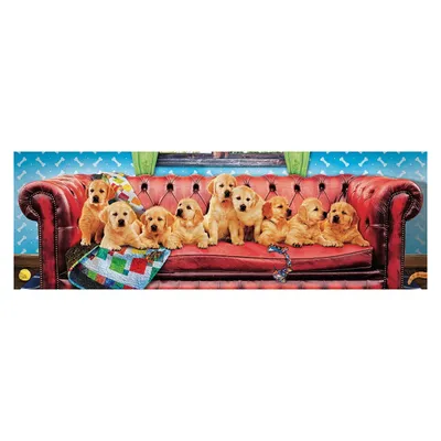 Produktbild von Eurographics Puzzle Lounging Labs - 1000 Teile Panorama Hunde