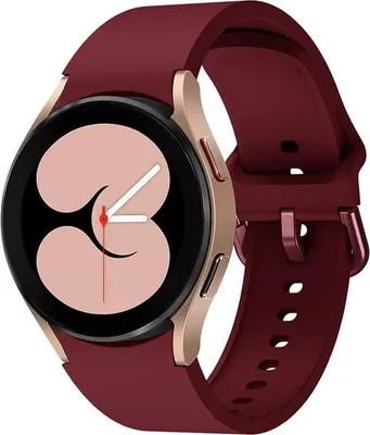 Produktbild von Bizon Uhrenarmband Silikon für Galaxy Watch 20 mm, Burgunderrot