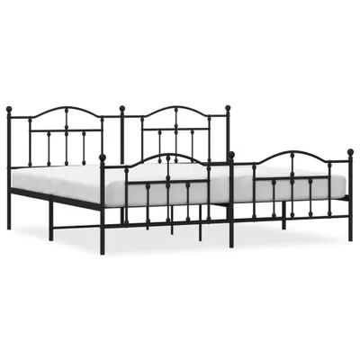 Immagine prodotto di vidaXL Struttura letto con testiera e pediera in metallo nero 200x200 cm