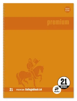 Produktbild von Staufen Collegeblock, DIN A4, liniert, 80 Blatt, orange, 90g/qm, Lineatur 21