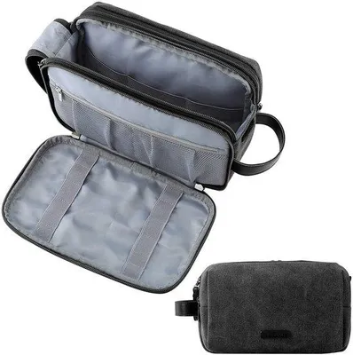 Produktbild von Reise-Toilettas, 5L, Schwarz, Doppelreißverschluss