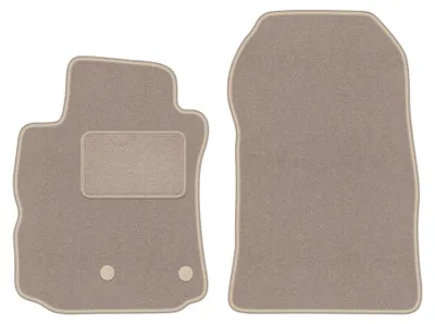 Image de Tapis avant en moquette pour Renault Modus 2004-2012 (monospace) – 2 pièces, beiges, sur mesure – Wielganizator LUX
