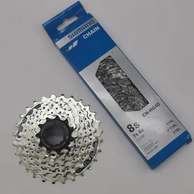 Produktbild von Shimano Verschleißset Kette HG40 + Kassette HG41 7-fach 11-28 Zähne MTB Fahrrad