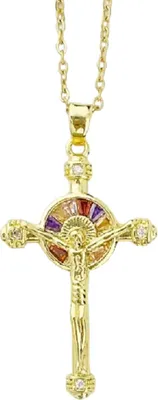 Produktbild von Goldene Kreuz Halskette für jeden Anlass KP32651