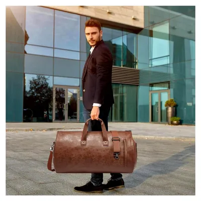 Produktbild von Umwandelbarer Kleidersack für Reisen mit Schuhfach, wasserdichte 2-in-1 Kleidertasche für Herren