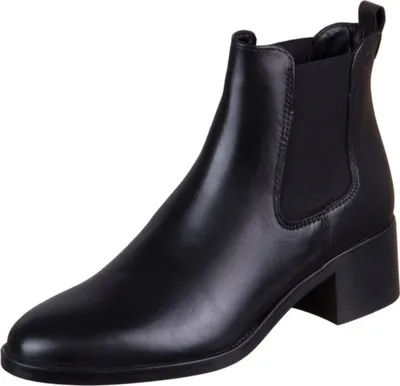Produktbild von Tamaris Damen Stiefelette Chelsea Boot Leder Blockabsatz bequem 1-25026-41, Größe:41 EU, Farbe:Schwarz