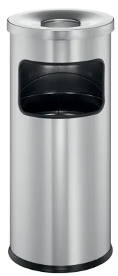 Produktbild von DURABLE Papierkorb SAFE mit Ascher 17 Liter silber metallic
