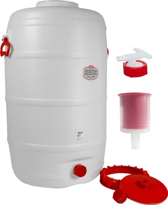 Produktbild von Graf Getränkefass Rund 125 Liter mit Auslaufhahn NW 15 und Gärspund