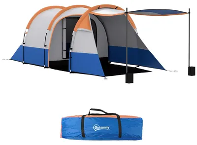 Produktbild von Zelt - Campingzelt - Familienzelt - Wochenendzelt - Wasserdichtes Polyester - 420x200x150 cm - Glasfasergestänge