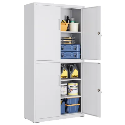 Produktbild von SONGMICS Aktenschrank, Mehrzweckschrank, Büroschrank, 40 x 80 x 180 cm, verstellbare Ablagen