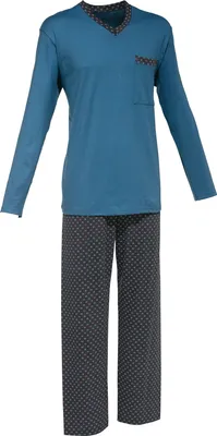 Produktbild von Erwin Müller Herren-Schlafanzug blau 56