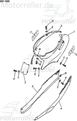 Produktbild von Adly Cat 50 Seitenverkleidung 50ccm 2Takt 83503-118-000 Motorroller.de Seitendeckel Seitenabdeckung Seitenleiste Seiten-Verkleidung Seiten-leiste