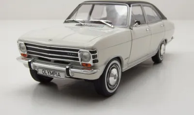 Produktbild von Whitebox 124200 Opel Olympia A 1967 weiß matt schwarz 1:24