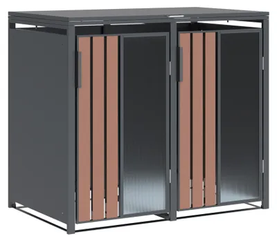 Produktbild von Westmann Status 2 Metall Mülltonnenbox 2er 2x240 L Anthrazit