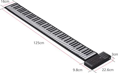 Obrázek produktu pro Přenosné elektrické piano s 88 klávesami, digitální multifunkční klaviatura, integrovaný reproduktor, dobíjecí lithiová baterie, reverb, funkce BT, flexibilní silikon