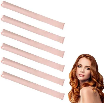 Produktbild von Unyqoos® 6er-Set hitzefreie Satin-Lockenwickler – schonend Volumen & weiche Locken ohne Haarschäden