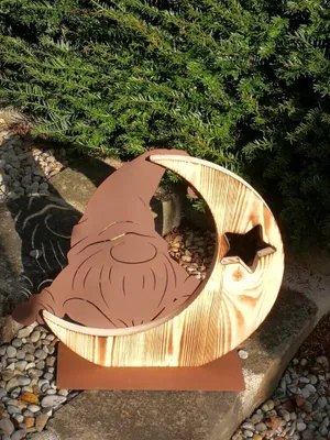 Produktbild von Edelrost Weihnachtswichtel Willi auf Holzmond
