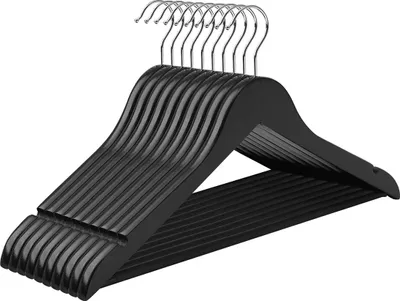 Immagine prodotto di In And OutdoorMatch Appendiabiti Suzanne - 20 pezzi nero - girevole a 360 gradi - appendiabiti per pantaloni - antiscivolo - 44,5 x 23 x 1,2 cm