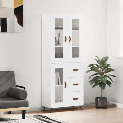 Produktbild von vidaXL Highboard Weiß 69,5x34x180 cm Holzwerkstoff