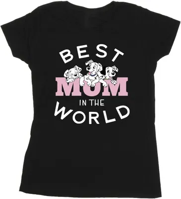 Produktbild von Disney - "101 Dalmatians Best Mum In The World" T-Shirt für Damen BI22995 (XL) (Schwarz)