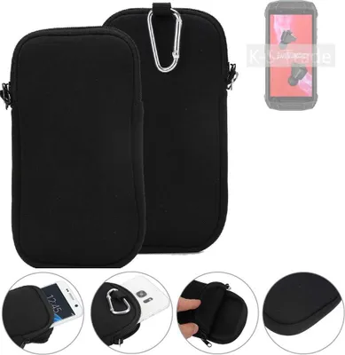 Produktbild von K-S-Trade Neopren-Hülle Handyhülle kompatibel mit Ulefone Armor 15 Schutzhülle Neoprenhülle Sleeve Schutz-Hülle Gürtel Tasche Case Holster