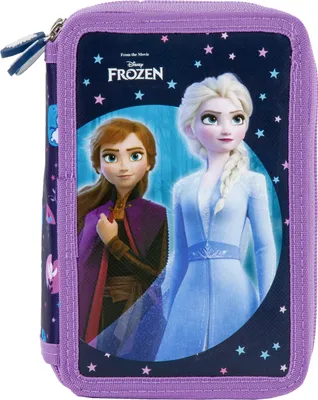 Produktbild von Frozen 3 Fach Federtasche gefüllt Federmäppchen Federmappe Mäppchen Anna Elsa