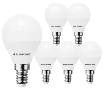 Produktbild von Blaupunkt Glühbirne e14 - Kugel Led Lampe - Tropfenform - 6W (50W) - 520 lm - 4000K Neutralweiß - Nicht-Dimmbar - 6er Set