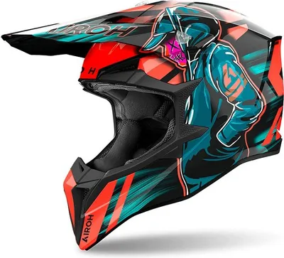 Zdjęcie produktu dla Kask motocrossowy AIROH Wraaap Cyber matowy pomarańczowy rozmiar XXS