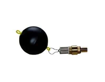 Produktbild von Ansaug-Set schwimmende Entnahme 1 Zoll (25mm) – Schwimmerkugel mit Edelstahlfilter & Rückschlagventil, passend für IBC/Regentank/ Zisterne