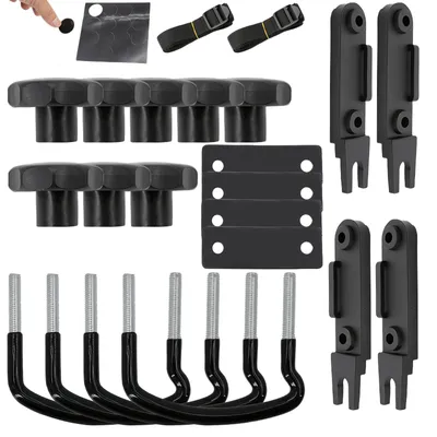 Productafbeelding van Dakkofferbevestiging - U-bouten - 85 mm - Set van 4 - Verzinkt staal