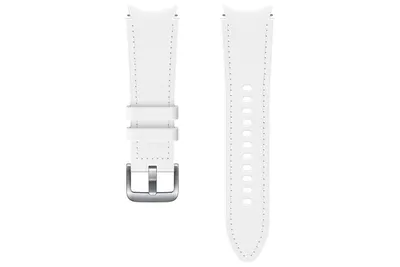 Produktbild von Samsung ET-SHR88SWEGEU, Band, Smartwatch, Weiß, Samsung, Galaxy Watch 4, Echtes Leder
