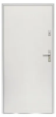 Produktbild von Eingangstür aus Stahl, vollflächig, H 207 x B 100 cm, Farbe: Weiß – Türflügel links – AGUEDA