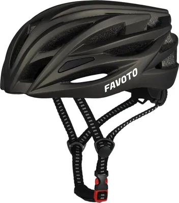Immagine prodotto di Casco da bicicletta Favoto per adulti - Leggero, traspirante, regolabile - 7 colori - Interno lavabile - Omologato CE e