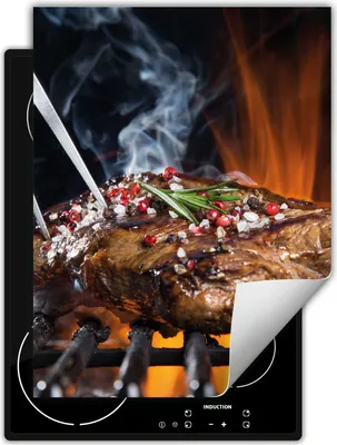 Produktbild von DarHaus Herdabdeckplatte Einteilig Küche Abdeckplatte für Glaskeramikkochfeld Abdeckung Induktionskochfeld Aufrollbare Matte 40x52 cm, Rindersteak
